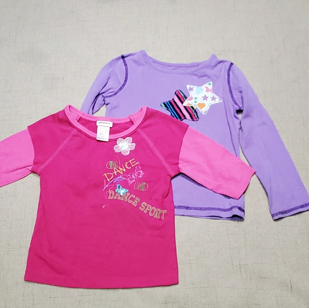 🚨5/$25🚨 Girls 4T Floral Star Long Sleeve Shirts